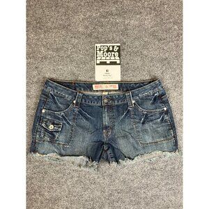 Mossimo Supply CO Womens Shorts Denim Low Rise Short Size 17 Faded